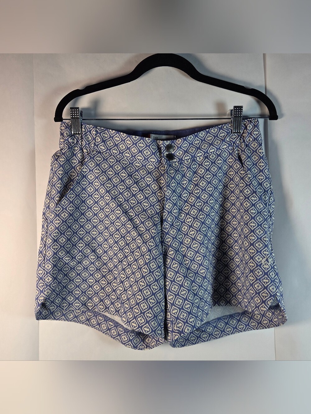 Geometric Blue Printed Women’s Bermuda Shorts